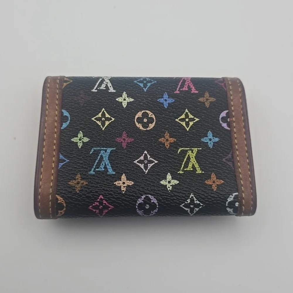 Louis Vuitton Mono Multicolor Porte Monnaie Plat Coin Wallet (VERY GOOD)COA✨️ - Picture 14 of 16